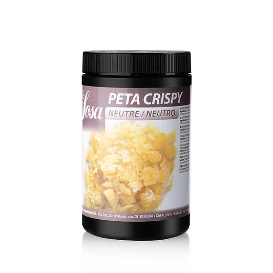 Sosa Peta Crispy, Neutral (Knall Brause) (39496), 700 g - Knuspriges, neutrales Granulat aus Stärke für Desserts und Snacks, vielseitige Zutat, einfach zu verarbeiten, 700g-Beutel