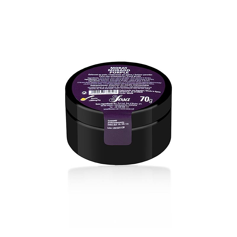 Colorant alimentaire Sosa Violet, poudre, soluble dans l'eau (39429), 70 g