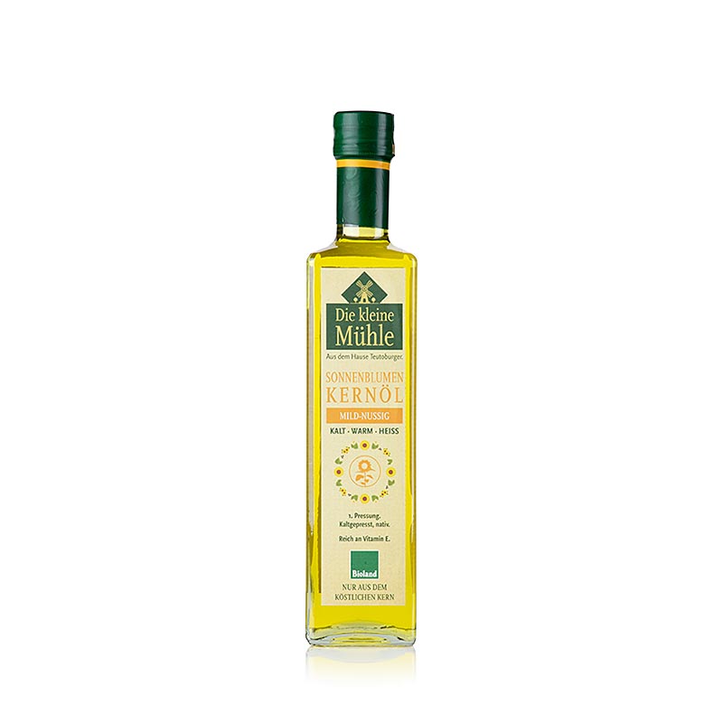 Sonnenblumenkernöl, Die kleine Mühle, BIO, 500 ml - 100% biologisch, schonend gepresst, vielseitig verwendbar - kaufen Sie Sonnenblumenkernöl in der Schweiz