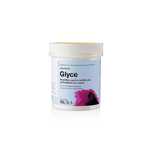 TÖUFOOD GLYCË, Emulgator, 90 g - Vielseitiger Emulgator für die Zubereitung verschiedener Gerichte, glatte Mischung aus nicht mischbaren Zutaten, ideal für Saucen, Dressings, Mousses und Eis, in praktischem 90-Gramm-Glas verpackt