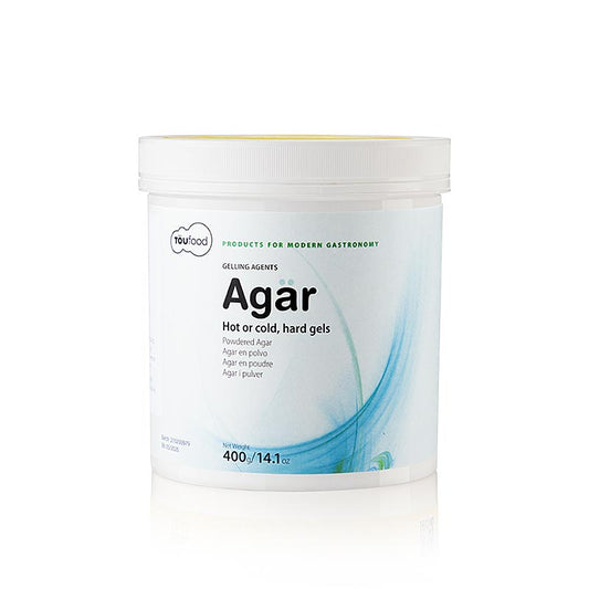 Agar Agar Geliermittel, extrahiert aus ökologischen Meeresrotalgen, für heiße und kalte gelierte Produkte, kann nach dem Abkühlen wieder auf bis zu 80°C erhitzt werden