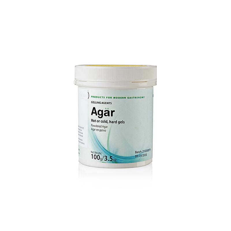 Agar Agar Geliermittel, hergestellt aus ökologischen Meeresrotalgen, effizient für heiße und kalte gelierte Produkte bis zu 80°C