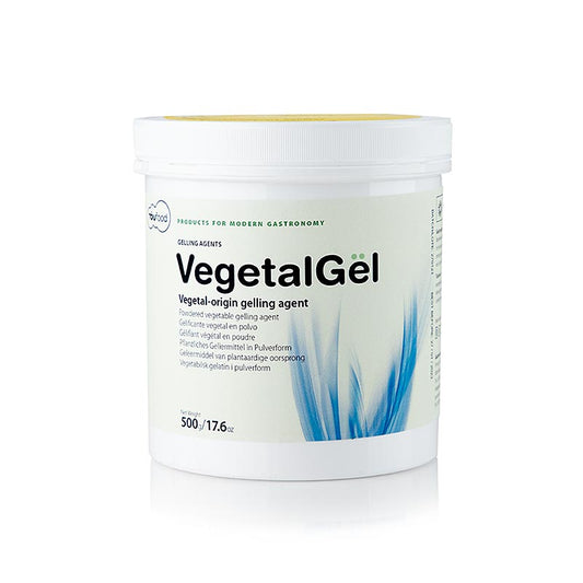 TÖUFOOD VEGETALGËL, Geliermittel, vegetarische Gelatine, 500 g - vielseitige pflanzliche Alternative für Desserts, Kuchen und Puddings, hergestellt aus Carrageen, Johannisbrotkernmehl, Kaliumchlorid und Calciumsulfat