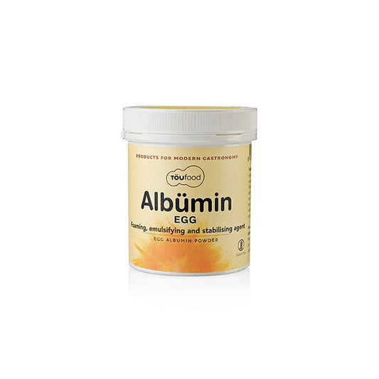 TÖUFOOD ALBÜMIN EGG, Hühnerei-Trockeneiweiß, 80 g - Sprühgetrocknetes Hühnereiweiß mit 25 % mehr Auftriebskraft und 5-mal stärkerer Schaumstabilität für Mousses, Meringues, Kuchen und andere Zubereitungen