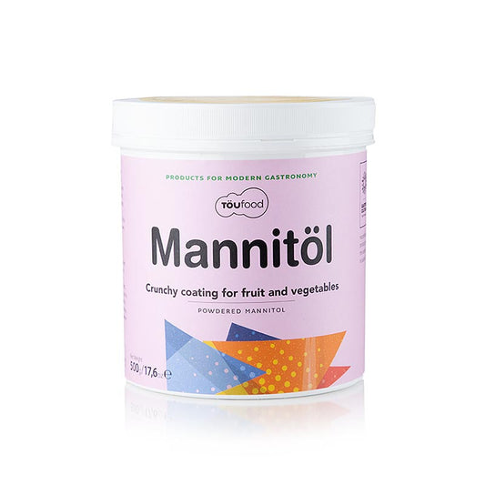 TÖUFOOD MANNITÖL, Mannitol, 500 g - Hochwertiges Öl für einzigartige Texturen und Aromen in verschiedenen Gerichten, ideal für Hobbyköche und Profis, Sonderpreis bis 30 September 2024 gültig