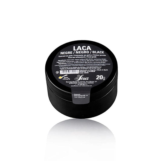 Sosa Lebensmittelfarbe Schwarz, fettlösliches Pulver zum Färben von Gerichten, 20 g-Packung