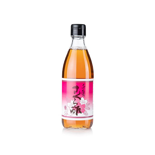 Schwarzer Reis-Essig mit Sakura Kirschblüten, 360 ml - Einzigartiger japanischer Essig zum Verfeinern von Sushi und Marinaden