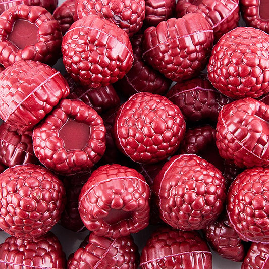 Köstliche handgefertigte Schokoladen-Himbeeren von Dobla, perfekt zum Dekorieren von Desserts und Torten, 576 g, 72 Stück Hergestellt in Belgien