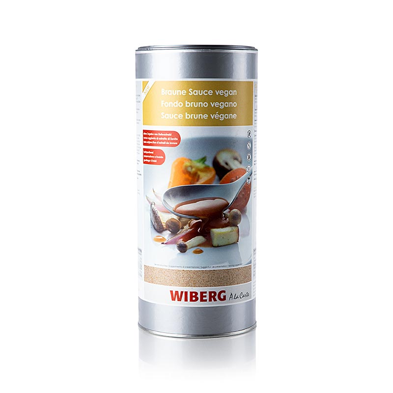 Zutatenmischung Wiberg Braune Sauce vegan, ausgewogener Geschmack nach Zwiebel, Tomate und Karotte, ideal zum Abschmecken und Verfeinern von Saucen, vegetarischen und veganen Gerichten, 1 kg Packung