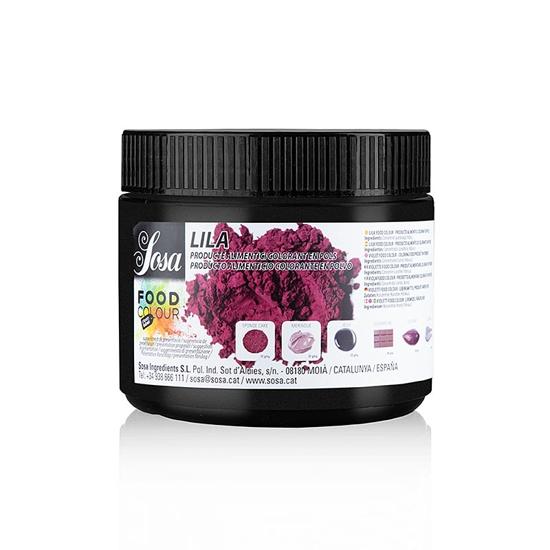 Lebensmittelfarbe von Sosa in Violett/Lila, fettlösliches Pulver (200 g) zum Färben von Schokolade, Butter, Öl und mehr Kreieren Sie wunderschöne violette Farbtöne für kulinarische Kunstwerke!