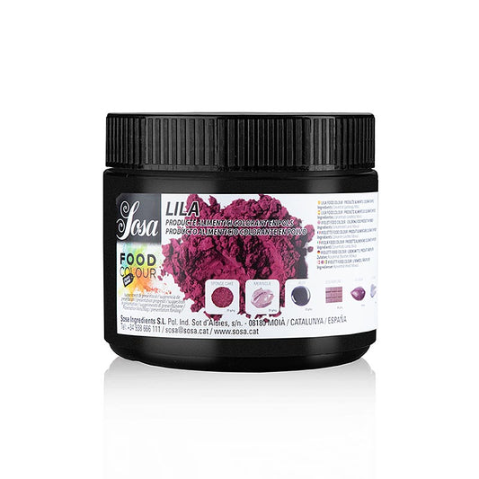 Lebensmittelfarbe von Sosa in Violett/Lila, fettlösliches Pulver (200 g) zum Färben von Schokolade, Butter, Öl und mehr Kreieren Sie wunderschöne violette Farbtöne für kulinarische Kunstwerke!