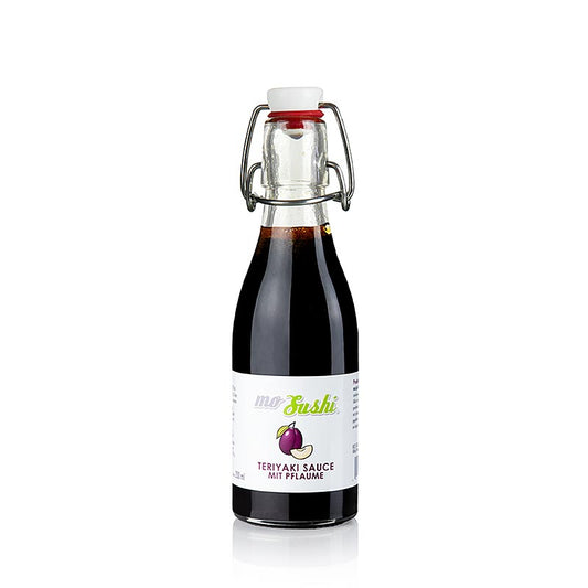 MO Sushi Teriyaki Sauce, Pflaume, 200 ml - Fruchtig-süße Teriyakisauce mit intensivem Pflaumengeschmack, perfekt für gegrilltes Fleisch und als Marinade für Maguro Tataki