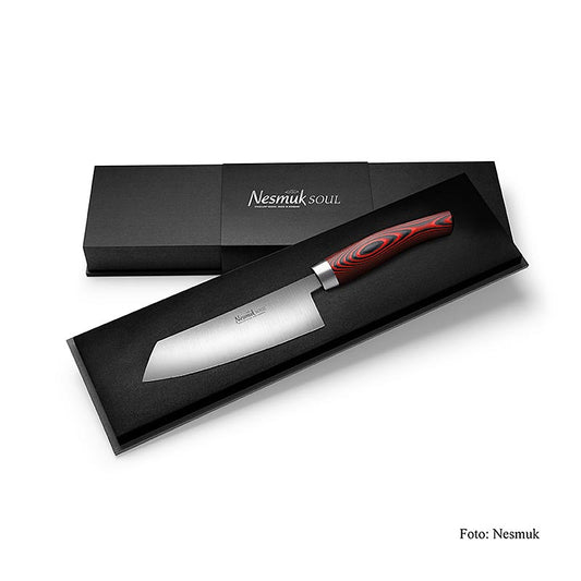 Couteau de cuisine Nesmuk Soul 3.0, 140 mm, manche en Micarta rouge, 1 pièce