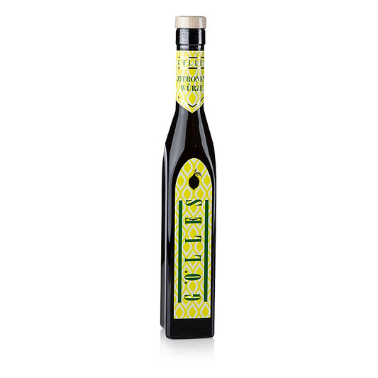 Bild eines 250 ml Fläschchens Gölles Zitronenwürze Balsamessig 5% Säure