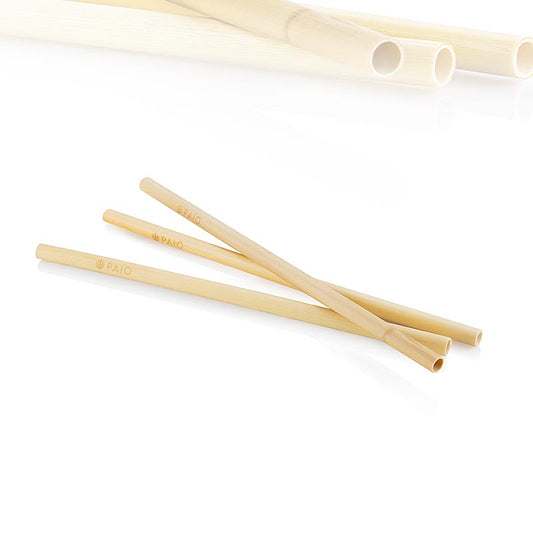 Trinkhalme aus Schilf - Nachhaltige, kompostierbare Halme für kalte und heiße Getränke, hochwertiger Look, hygienisch, stabil und bruchsicher - 20cmx7mm, Paio, 250 St