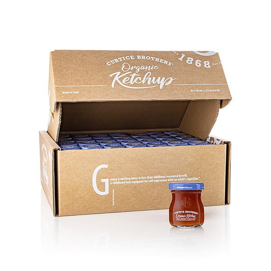 Organic Ketchup Portionsgläschen by Curtice Brothers, 34 liters, 84 x 40ml individual portions, made with organic ingredients (English)