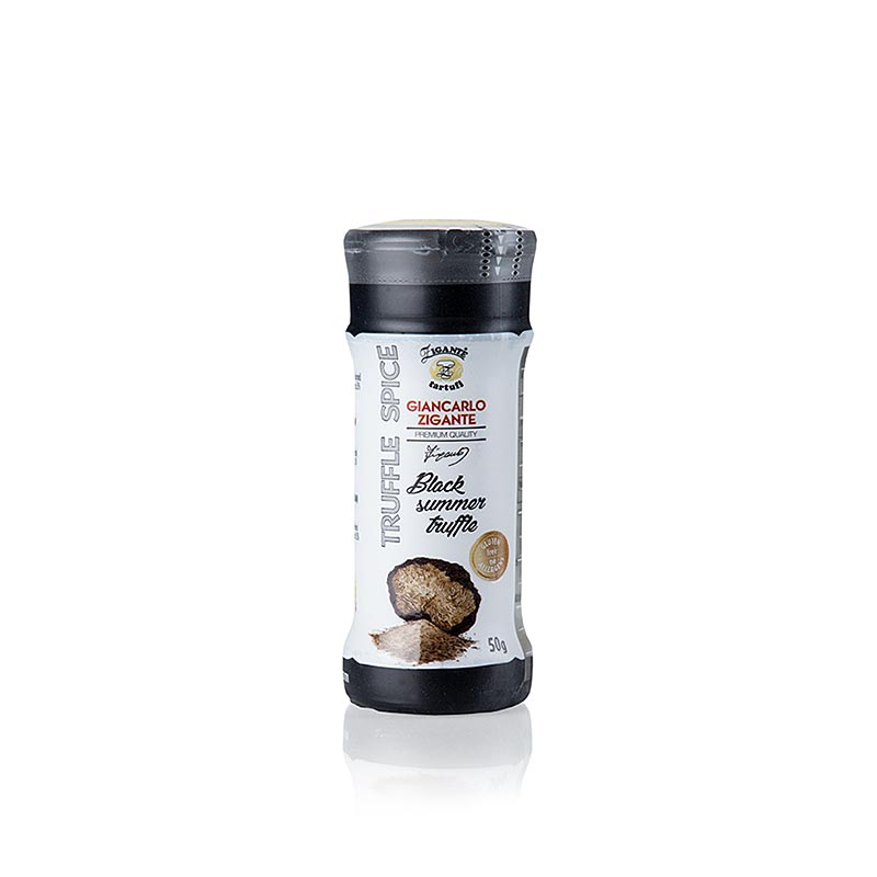 Trüffelpulver Gewürz, mit schwarzem Sommertrüffel, Zigante, 50 g - Hochwertiges Trüffelpulver für die Verfeinerung von Pasta, Risotto, Kartoffelgerichten und Soßen, um Ihren Gerichten einen luxuriösen, erdigen Geschmack zu verleihen