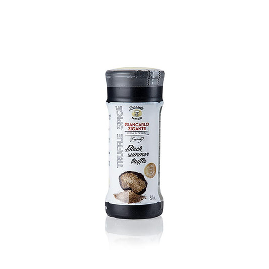 Trüffelpulver Gewürz, mit schwarzem Sommertrüffel, Zigante, 50 g - Hochwertiges Trüffelpulver für die Verfeinerung von Pasta, Risotto, Kartoffelgerichten und Soßen, um Ihren Gerichten einen luxuriösen, erdigen Geschmack zu verleihen