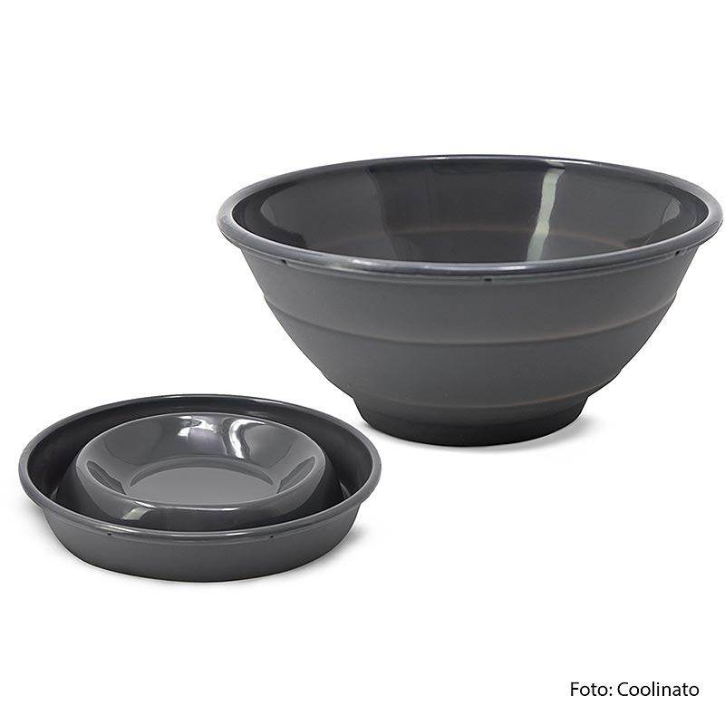 Ciotola in silicone, pieghevole, grigia, 20 cm, Coolinato, 1 pz