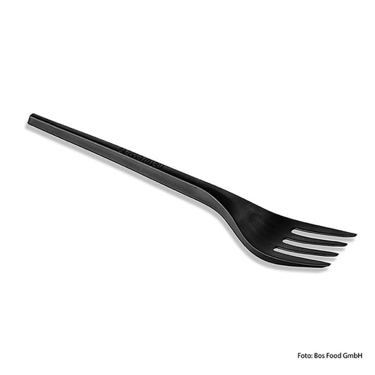 Stilvolle und langlebige Naturesse-Gabeln in elegantem Schwarz aus recycelbarem CPLA Ideal für größere Gesellschaften und Veranstaltungen