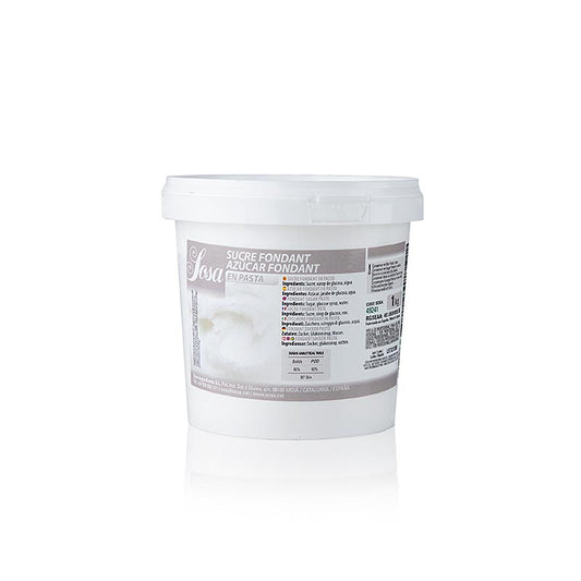 Sosa Fondant Zucker, pastös, 1 kg - Premium-Zutaten für Gastronomie und Konditorei von Sosa Ingredients SL, einem führenden Hersteller in Spanien, exportiert in mehr als 80 Länder, mit Fokus auf Qualität, Technologie und Innovation