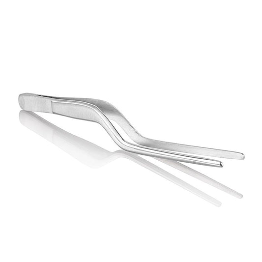 Pinza Dekorationspinzette aus hochwertigem gebogenen Edelstahl, 14 cm lang, für Sushi und Sashimi Langlebig und leicht zu reinigen, bietet Präzision und Kontrolle Unverzichtbares Werkzeug für ambitionierte Küchenchefs