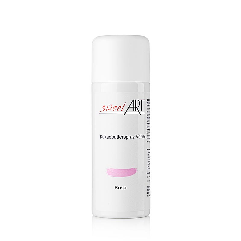 Beurre de cacao en spray, effet velours, rose, Sweet Art, 400 ml