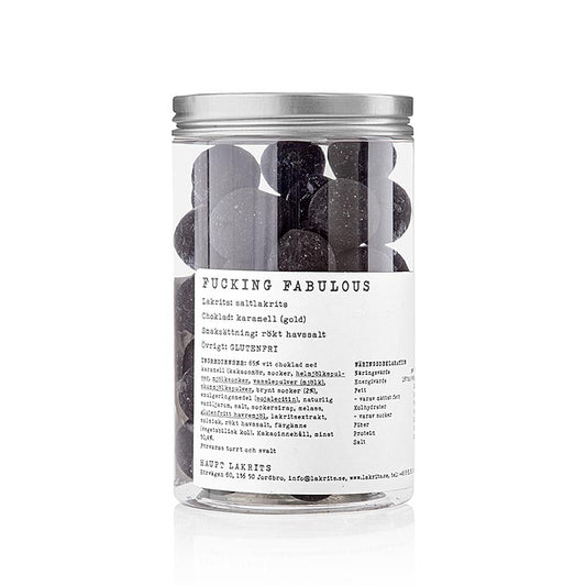 Schwarze Lakritz mit Dulce de Leche und einer Prise Salz aus Schweden, 250 g - Haupt Lakritz FUCKING FABULOUS