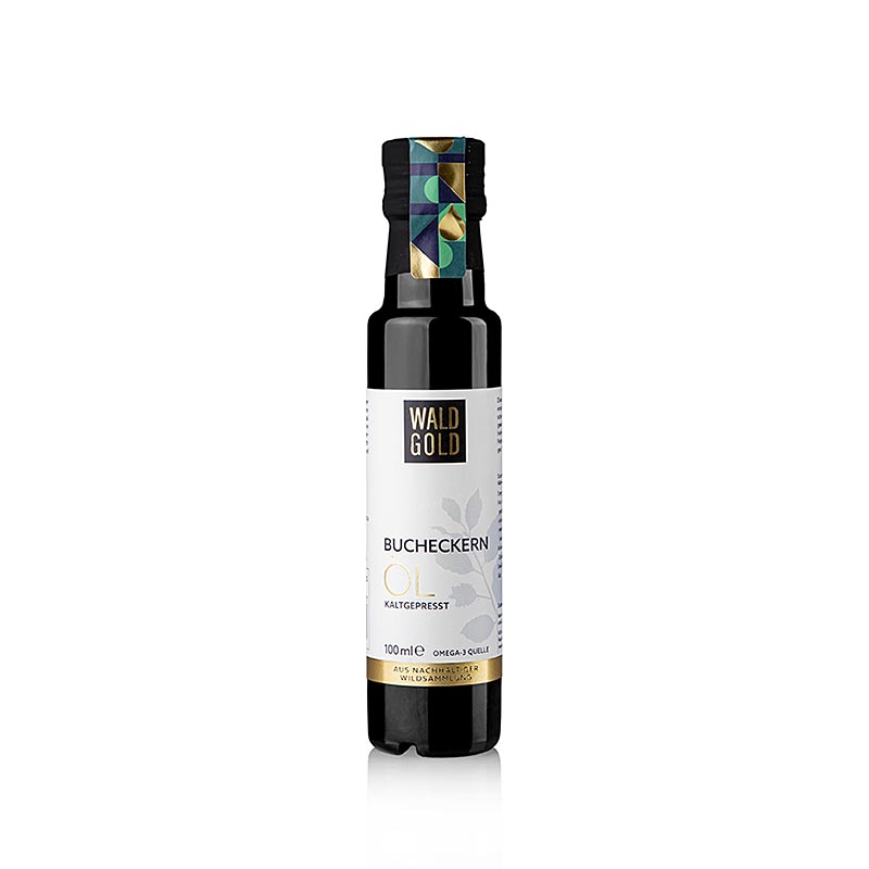 Bucheckernöl, kaltgepresst, Waldgold, 100 ml - hochwertiges, nussiges Öl für Hobby- und Profiköche in praktischer Flasche