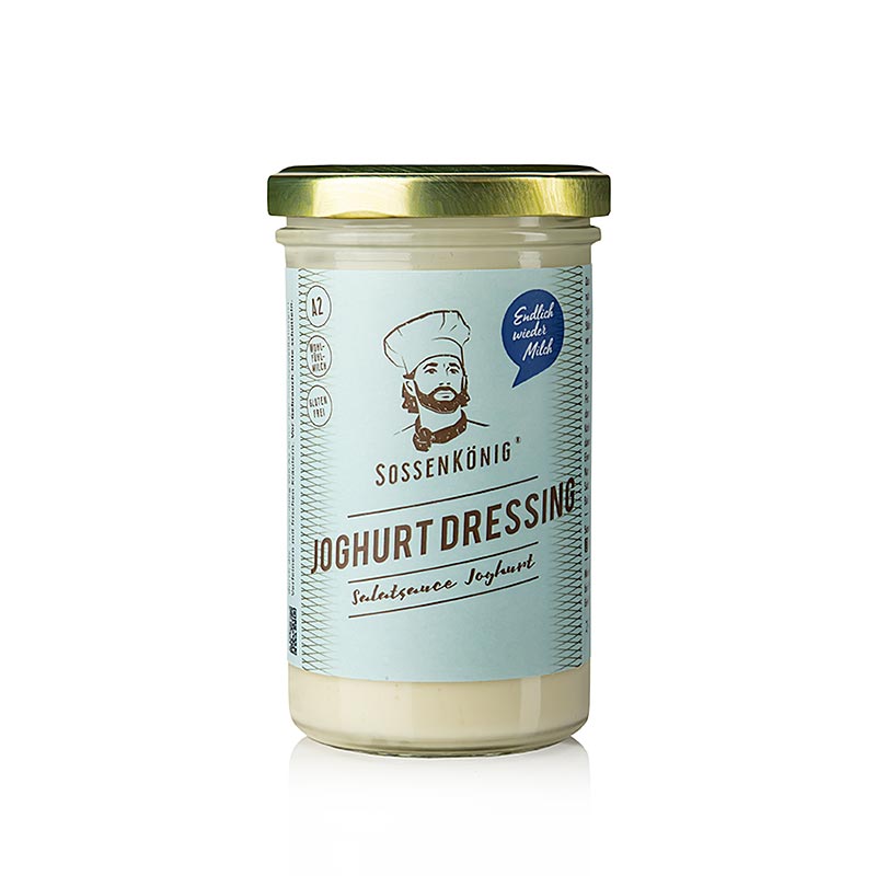 250 ml Flasche von Sossenkönig - Joghurt Dressing A2, küchenfertige Sauce, perfekt für Salate, Wraps und mehr