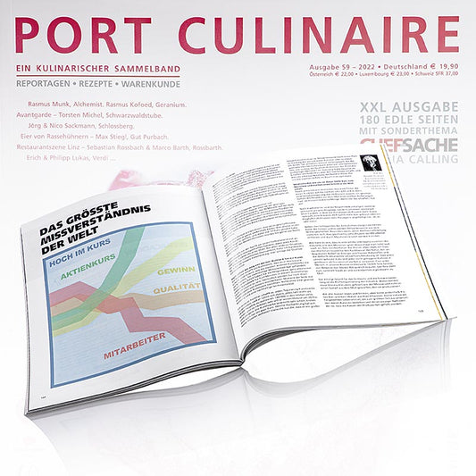 Port Culinaire - Gourmet Magazin, Ausgabe 59, 1 St - Titelbild der neuesten Ausgabe des Gourmet-Magazins mit inspirierenden Rezepten, Interviews mit Spitzenköchen und schmackhaften Reportagen für Hobbyköche und Feinschmecker