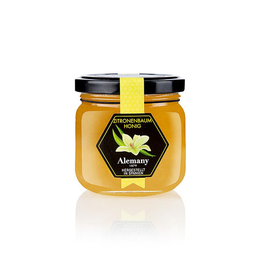 Mel Llimoner Zitronenbaumhonig aus Spanien, Alemany, 250 g - handwerklich hergestellt, subtiler Zitrusgeschmack, cremige Textur, ideal zum Verfeinern von Gerichten und Desserts oder pur genießen