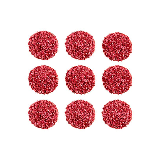 Schokoaufleger Crumble Red, Dobla (77736), 384 g, 486 St - Knusprige Schokoladenbrösel in intensiver roter Farbe für die Dekoration von Desserts und Kuchen Ideal, um Ihren süßen Kreationen einen professionellen und festlichen Look zu verleihen