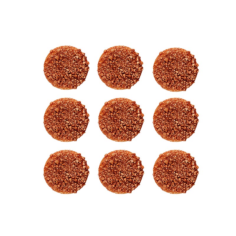 Schokoaufleger Crumble Bronze, Dobla (77764), 369 g, 486 St - Praktische Schachtel mit knusprigen Schokoladenstückchen zur Dekoration von Desserts, Kuchen und Gebäck Luxuriöse Bronzefarbe, ideal für Hobbyköche und professionelle Konditoren