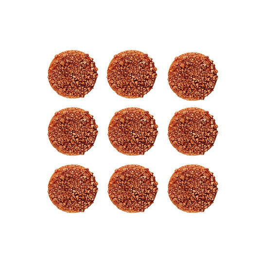 Schokoaufleger Crumble Bronze, Dobla (77764), 369 g, 486 St - Praktische Schachtel mit knusprigen Schokoladenstückchen zur Dekoration von Desserts, Kuchen und Gebäck Luxuriöse Bronzefarbe, ideal für Hobbyköche und professionelle Konditoren