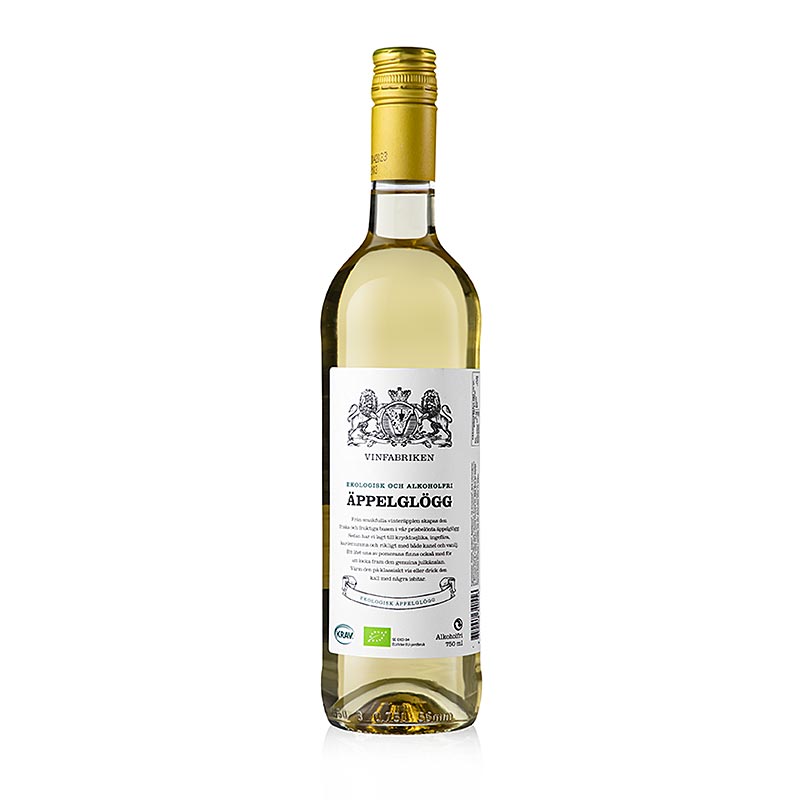 Äpfelglühwein Vinfabriken Äppelglögg, alkoholfrei, BIO, 750 ml aus Schweden, ideal für gemütliche Winterabende