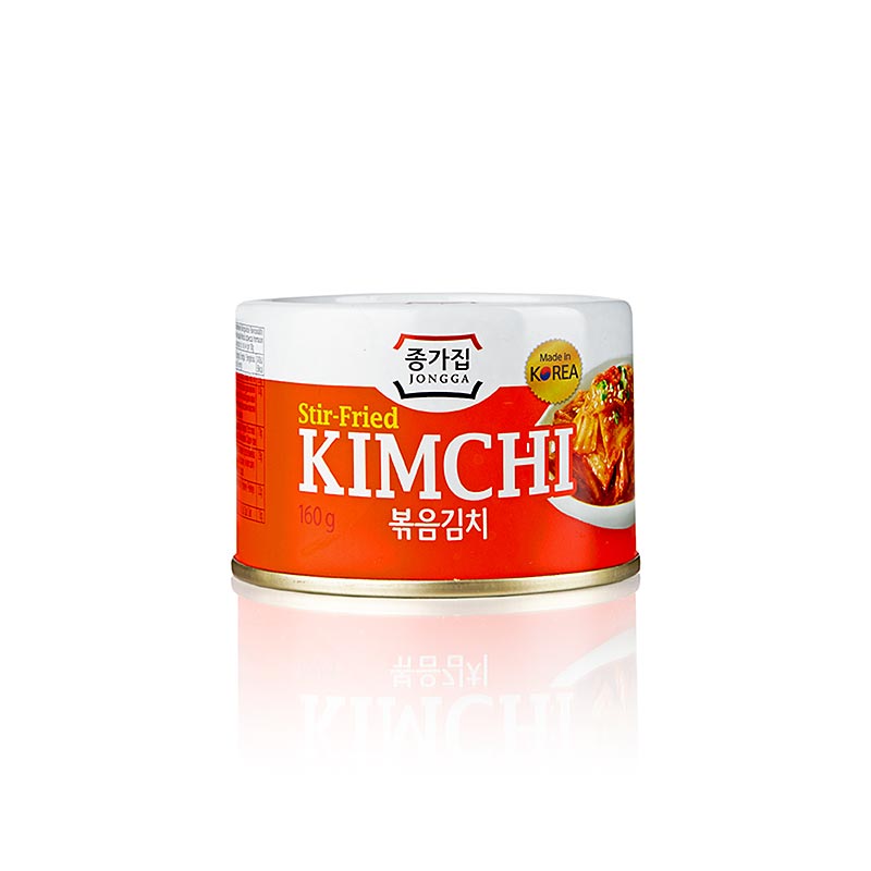 Stir-fried eingelegter Kim Chee Chinakohl von Jongga, 160 g - traditionelle koreanische Delikatesse für die asiatische Küche
