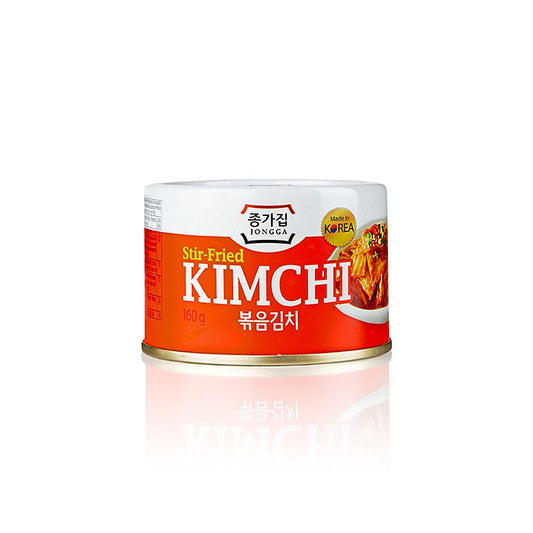 Stir-fried eingelegter Kim Chee Chinakohl von Jongga, 160 g - traditionelle koreanische Delikatesse für die asiatische Küche