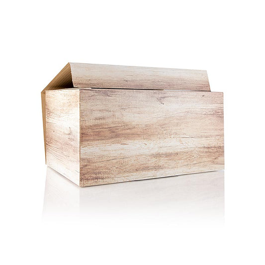 Scatola di presentazione per vino, "Wood", per 6 bottiglie da 0,75 l ciascuna, 1 pz.