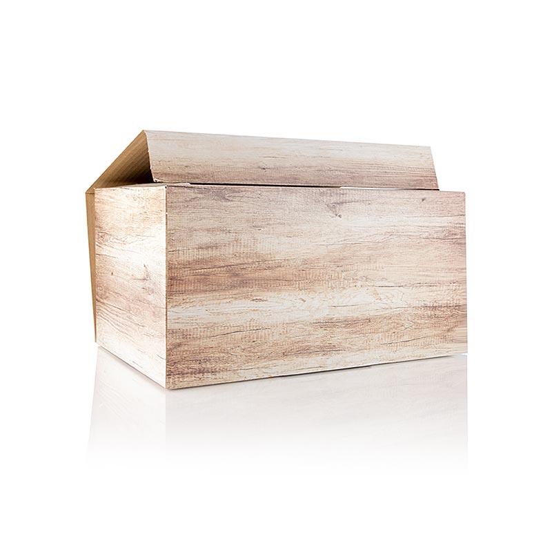 Weinpräsentkarton Wood für 6 Flaschen à 0,75 l, aus hochwertigem Holz, perfekt zur Aufbewahrung und Präsentation von Lieblingsweinen