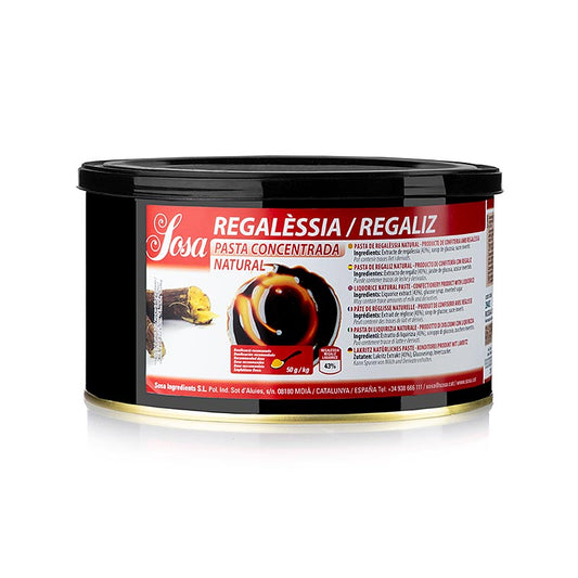 Sosa Paste - Lakritz Natural (39403), 1,5 kg - Intensive Lakritzpaste in einem praktischen 1,5-kg-Eimer, ideal für Desserts, Eiscreme, Kuchen und Schokolade Hergestellt aus natürlichen Zutaten mit weicher, cremiger Textur Entdecken Sie die Vielseitigkeit der Lakritze!