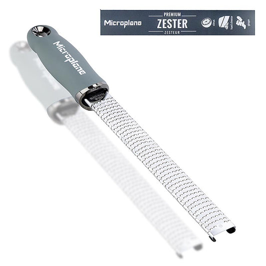 Premium Classic - Stab, Zesten Reibe, Griff Eukalyptus Grün /soft-touch, 1 St - Hochwertige Reibe mit ergonomischem Soft-Touch-Griff für optimale Kontrolle, leicht zu reinigen und langlebig Abmessungen: 30x5x2,5 cm