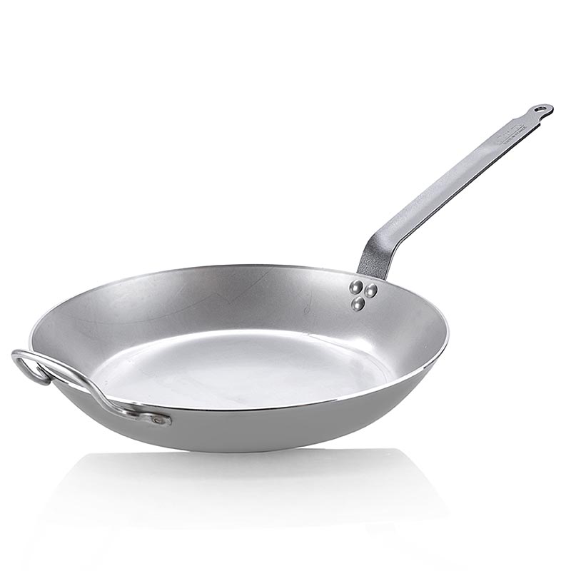 Gusseisenpfanne Lyonnaise von De Buyer, 36 cm Durchmesser, mit natürlicher Antihaftbeschichtung