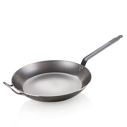Gusseisenpfanne Lyonnaise von De Buyer, 40 cm Durchmesser, für gleichmäßiges Kochen Vielseitig einsetzbar zum Braten, Rösten und Schmoren