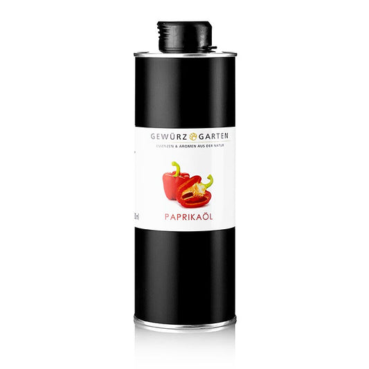 Das Gewürzgarten Paprikaöl auf Rapsölbasis, 500 ml, verleiht Ihren Gerichten einen intensiven, ungarischen Geschmack und eignet sich perfekt zum Würzen von Salaten, Marinaden, gegrilltem Fleisch und Gemüse oder zum Dippen