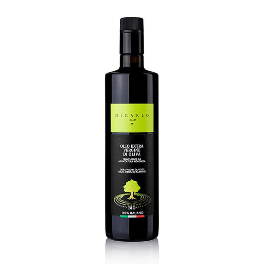 Natives Olivenöl Extra Oil EVO Di Carlo, BIO, 750 ml - Hochwertiges Premium-Olivenöl mit reichem Aroma und fruchtigem Geschmack, ideal zum Verfeinern von Salaten, Pasta, Fisch- und Fleischgerichten