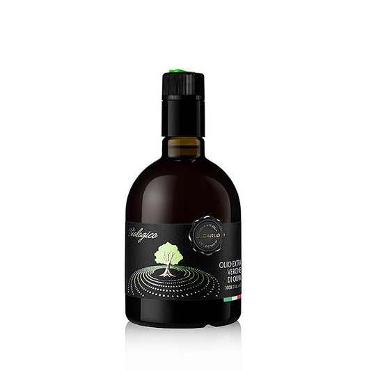 Natives Olivenöl Extra Oil EVO Di Carlo Selection, 500ml, BIO, 500 ml - Premium Bio-Olivenöl mit fruchtigem Geschmack, ideal zum Verfeinern von Salaten, Pasta und gegrilltem Fleisch