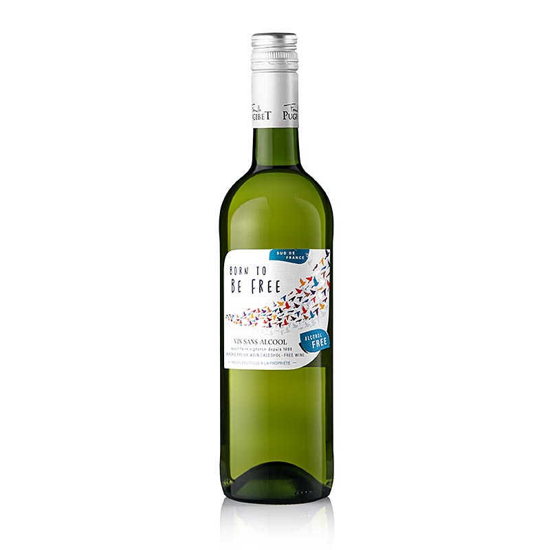 Alkoholfreier Weißwein Born to be Free von La Colombette, 750 ml, bietet volles Genuss- und Geschmackserlebnis ohne Alkohol