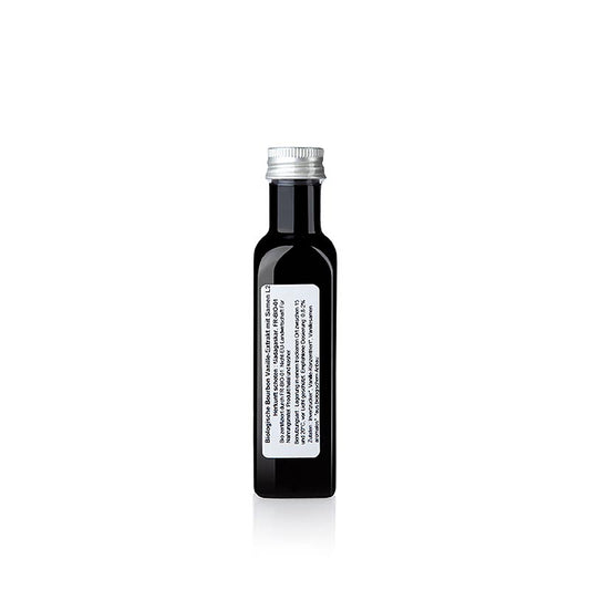 BIO Vanille Extrakt mit Stippen in 103 g Flasche für intensiven Geschmack und Aroma, perfekt zum Verfeinern von Desserts und Kuchen