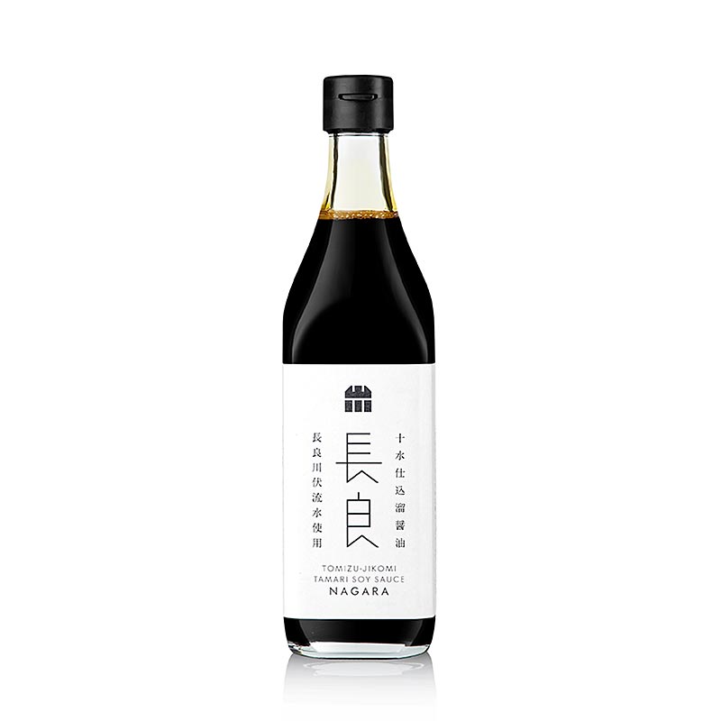 Soja-Sauce - Tamari, 2 Jahre im Holzfass, Nagara, 500 ml - Eine hochwertige, in Holzfässern gereifte Tamari Sojasauce aus Japan, perfekt für Liebhaber authentischer asiatischer Aromen und einer glutenfreien Ernährung, vielseitig einsetzbar in der Küche